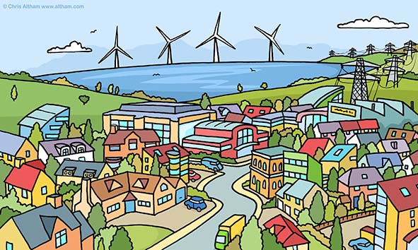 Offshore-Windfarm-cartoon-small Cost of living 3D digital cartoon