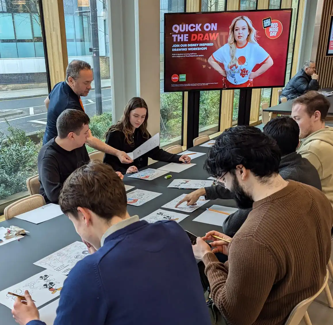 TK Maxx Comic relief Launch Event Cartoon Workshop