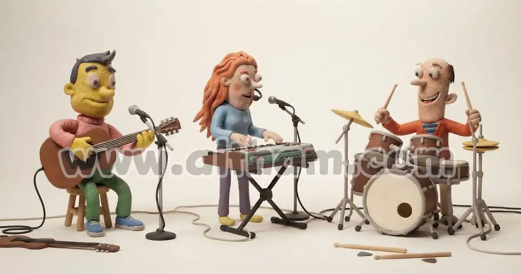 Clay render - Band cartoon 01 copy